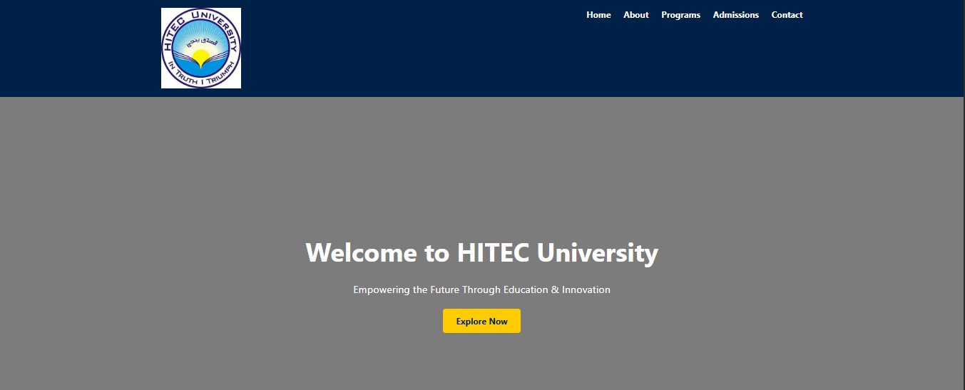 University Landing Page Screenshot 1